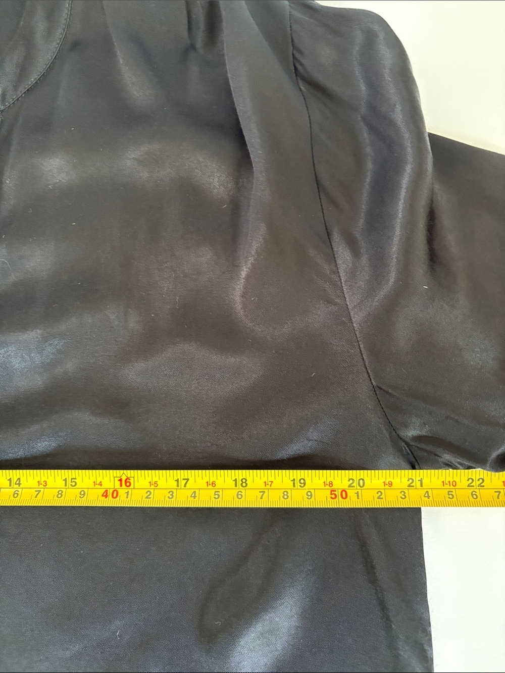 Nation LTE LA black v-neck long sleeve blouse viscose and rayon side slit - Picture 12 of 16